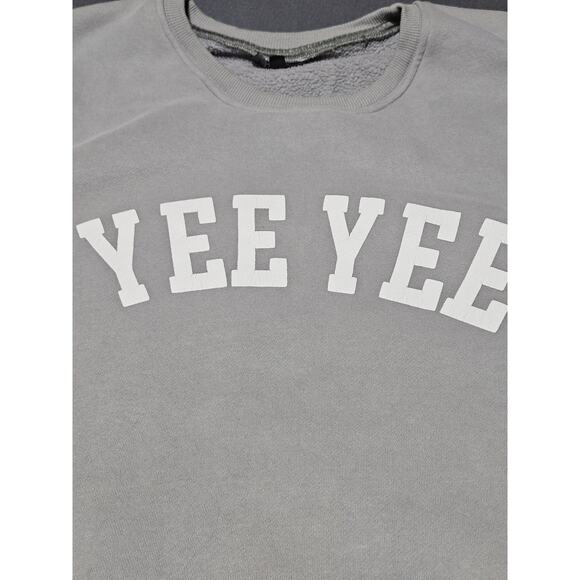 YEE YEE Sweater Mens Extra Large Gray Oversized Collegiate Sweatshirt - Picture 3 of 12